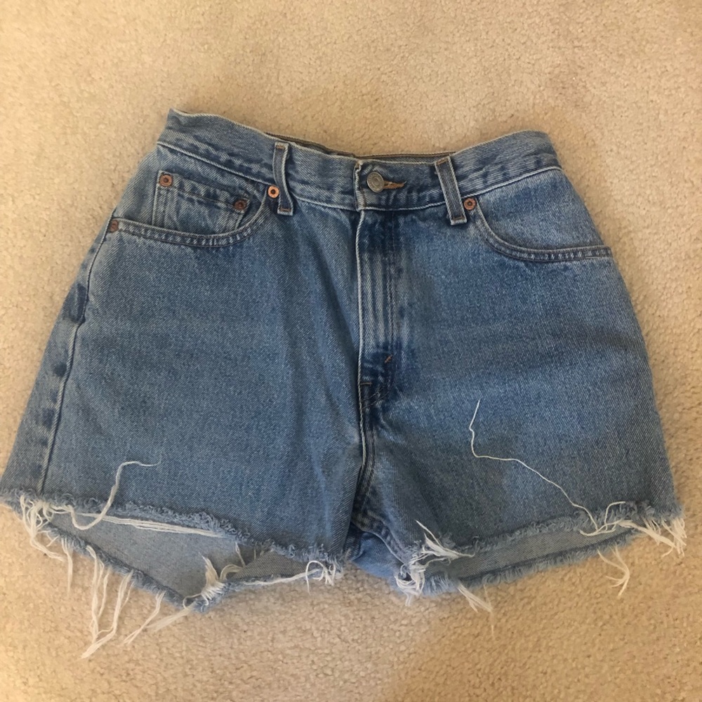 Vintage Levi's 550 Cutoff Denim Shorts Sz 27